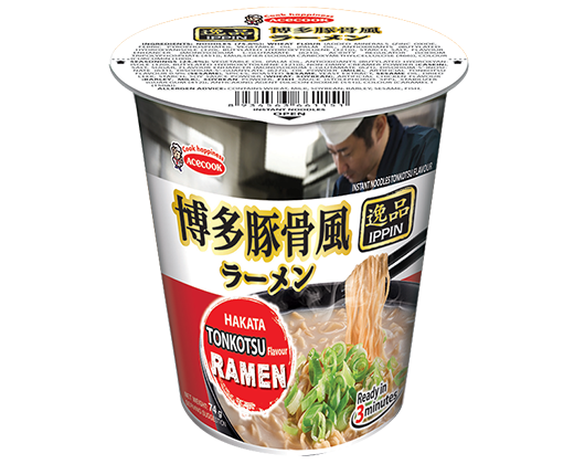 Instant Noodles in Cup " Ippin Tonkotsu Flavour - Ace Cook